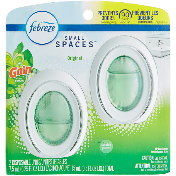 A package of 6 Febreze Small Spaces air fresheners.