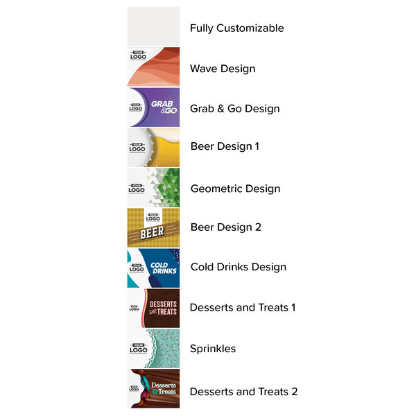 An Avantco black countertop display refrigerator with a white and green beer label.