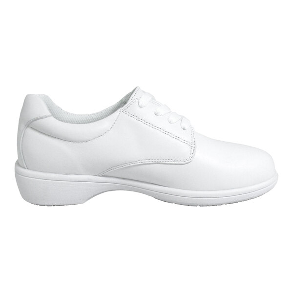 Genuine Grip® 425 Women's Size 11 Wide Width White Ultra Light Non-Slip Slip-On Leather Shoe