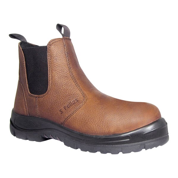 Genuine Grip® 6041 Hercules Men's Size 10 Medium Width Brown Waterproof Composite Toe Non-Slip Full-Grain Leather Boot