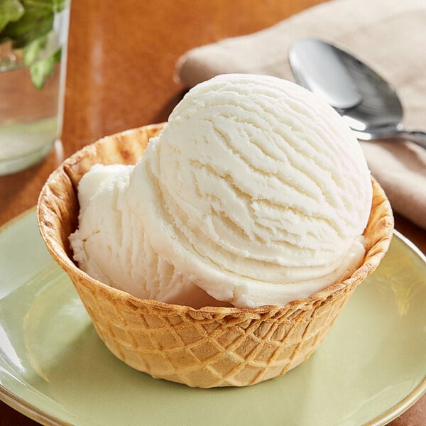 A bowl of Oringer cookie dough ice cream.