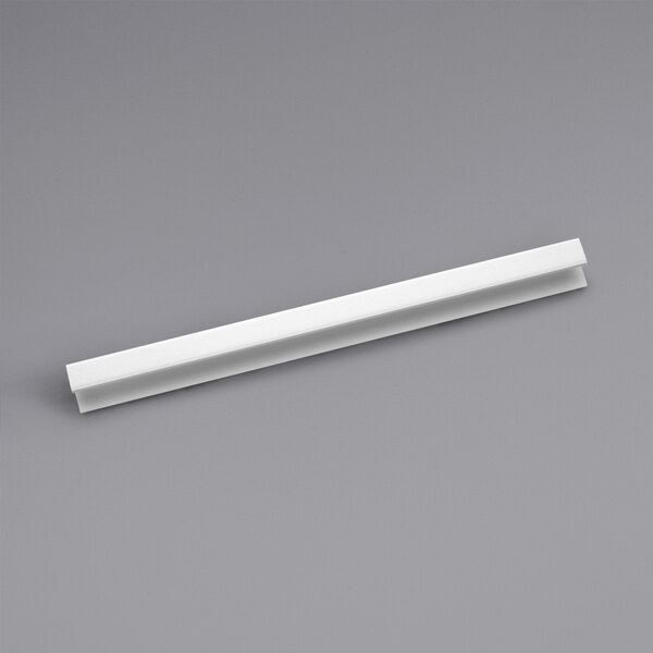 A white rectangular vinyl bumper guard for a mop sink.