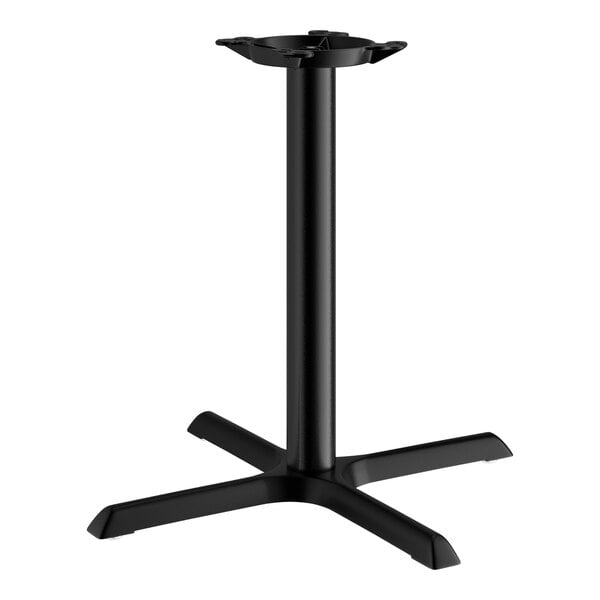 Lancaster Table & Seating Cast Iron 30" x 30" Black 3" Standard Height Column Table Base