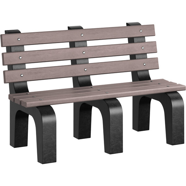 A brown MasonWays plastic Dura-Bench with black legs.