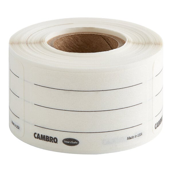 A white roll of paper with black lines that say "Cambro StoreSafe"