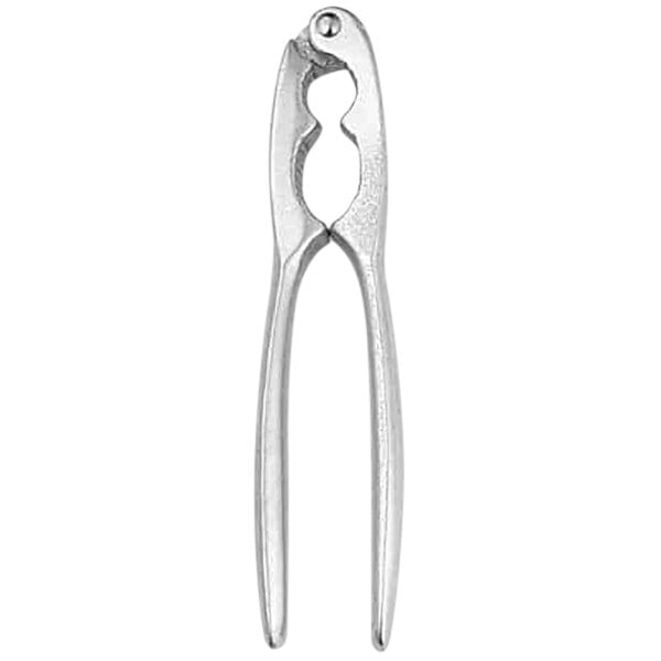 An American Metalcraft silver cast iron lobster cracker with a hole in the handle.