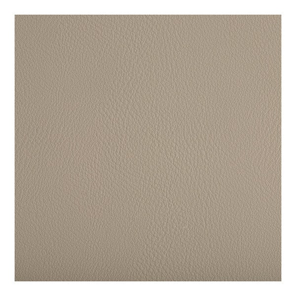 A square sample of taupe-colored vinyl upholstery with a subtle textured pattern.