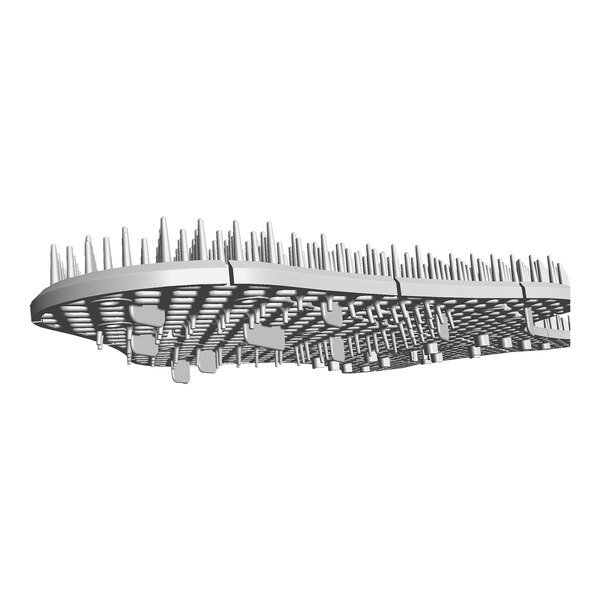 A close-up of a WizKid Splash Hog urinal screen with a white background.