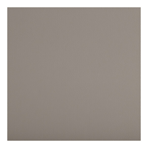 A square, dark gray vinyl padded seat for a bar stool.