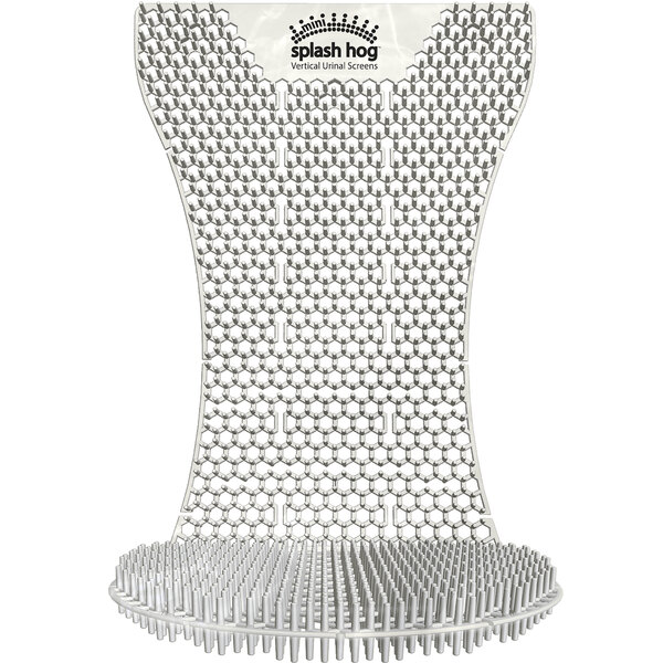 A white mesh WizKid Splash Hog mini urinal screen.