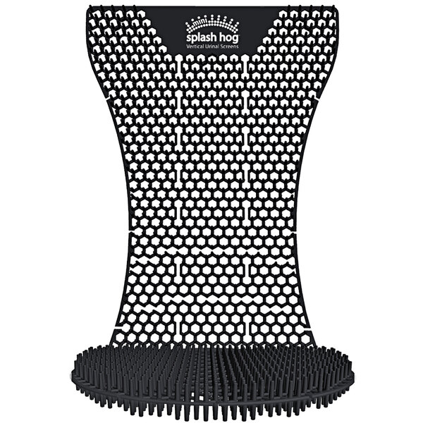 A black rubber mat with a black and white hexagon pattern.
