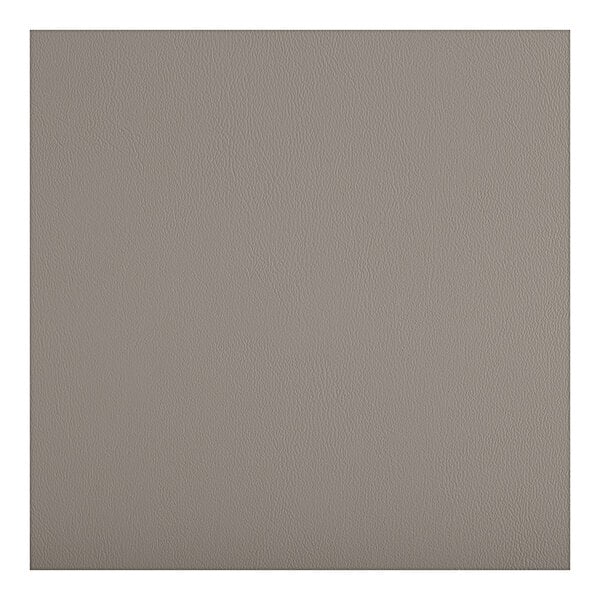 A square, dark gray vinyl padded seat for a bar stool.