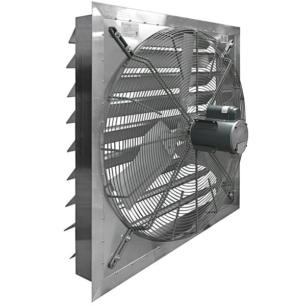 A Canarm shutter-mounted exhaust fan with a motor.