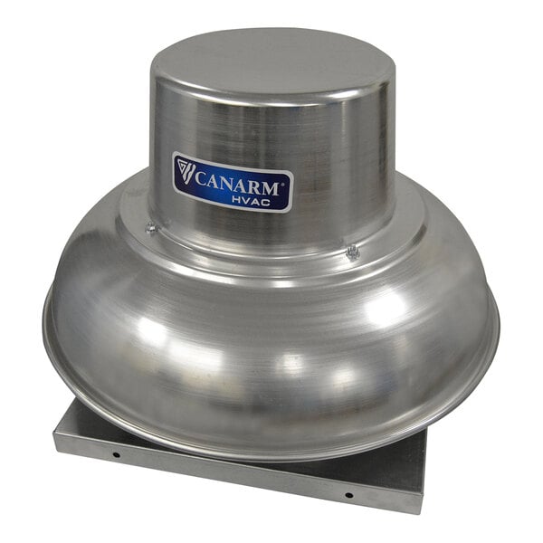 A Canarm aluminum direct drive exhaust fan with a blue label.