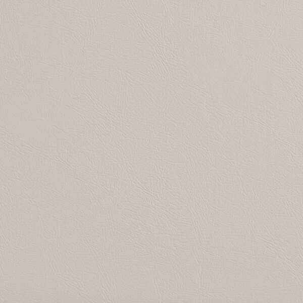 A close up of a light gray vinyl seat on a Lancaster Table & Seating wood ladder back chair.