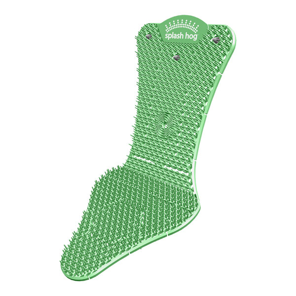 A green rubber mat with spikes.