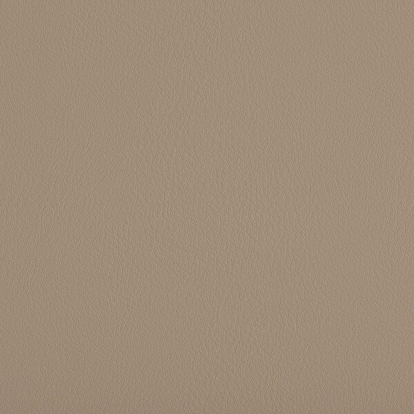 A close up of a taupe vinyl seat on a Lancaster Table & Seating wood ladder back chair.