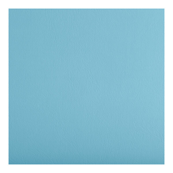 A square blue vinyl padded seat for a bar stool.