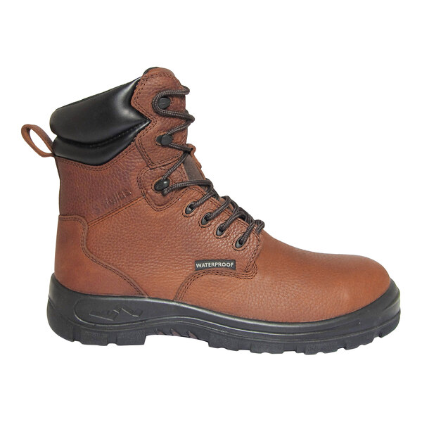 Genuine Grip® 6081 Poseidon Men's Size 11 Medium Width Brown Waterproof Composite Toe Non-Slip Full Grain Leather Boot