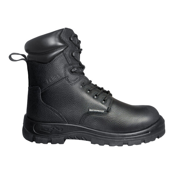 Genuine Grip® 6080 Poseidon Men's Size 11 Medium Width Black Waterproof Composite Toe Non-Slip Full Grain Leather Boot