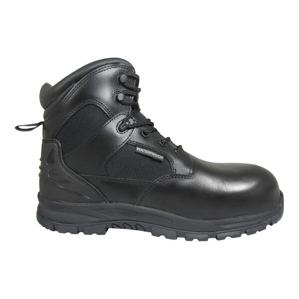 Genuine Grip® 5050 Protect Men's Size 9.5 Medium Width Black Composite Toe Non-Slip Full Grain Leather Boot