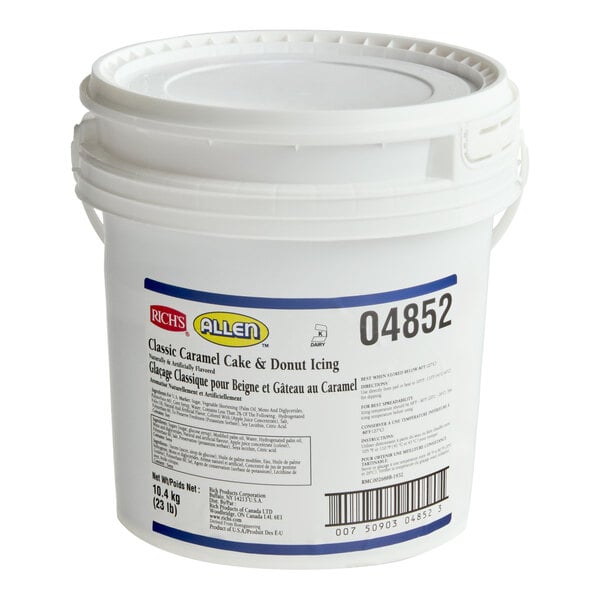 Rich's Allen Classic Caramel Cake and Donut Icing - 23 lb. Pail