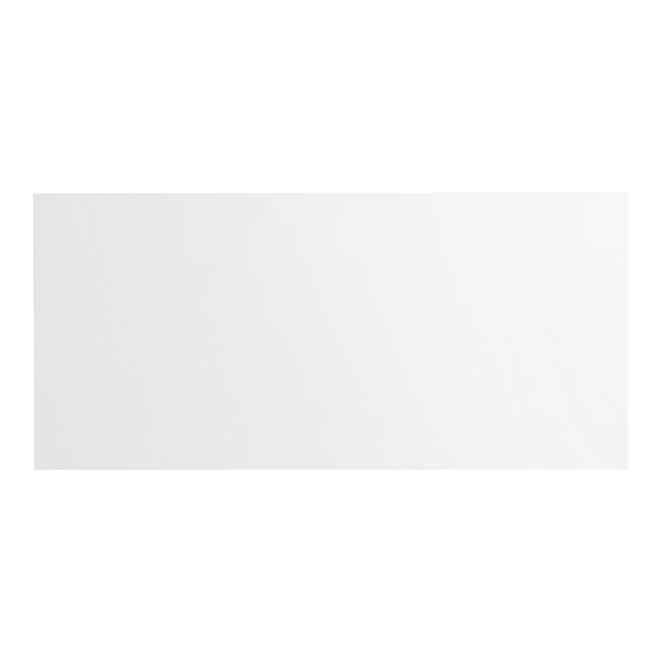 A white rectangular sign panel with a white background.