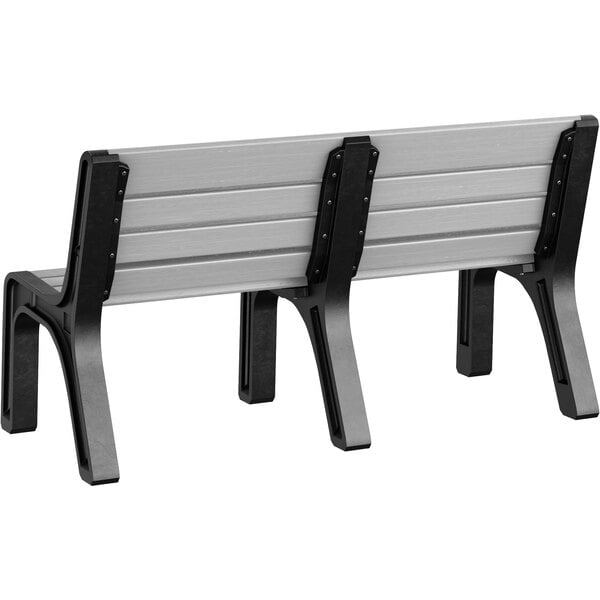 A gray and black MasonWays Malibu-style bench.