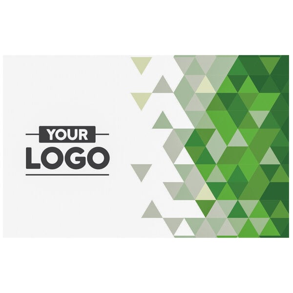 A white and green sign panel with black and white text.