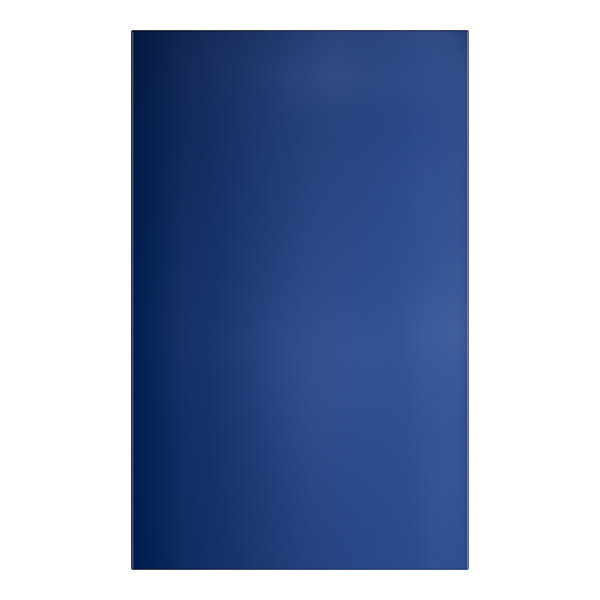 A white rectangular table with a blue top.