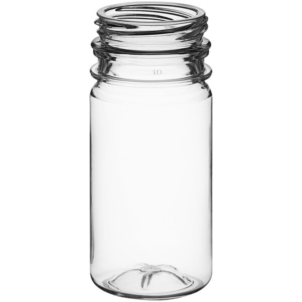 A 2.5 oz. clear PET energy bottle with a white lid.