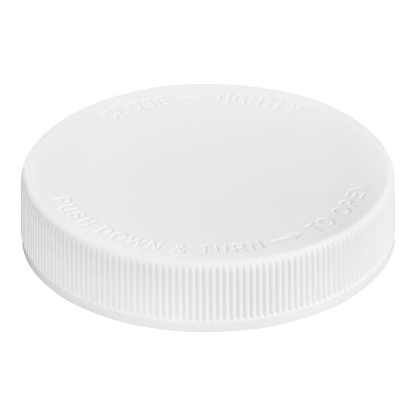 A white plastic 89/400 Child-Resistant Cap.
