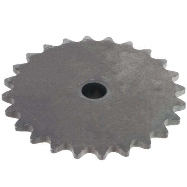 A grey metal Galaxy drive gear with a hole.