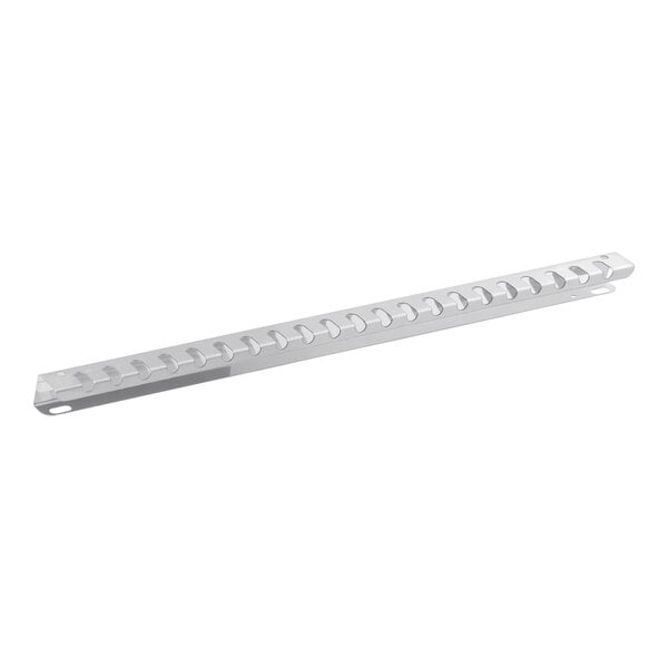 A long metal bar with holes.
