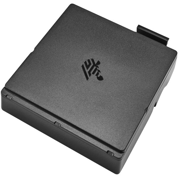 A black rectangular Zebra PowerPrecision+ spare battery with a logo.