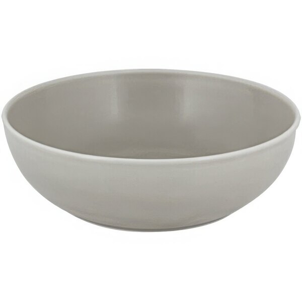 A Bauscher Scope porcelain glow grey bowl on a white background.