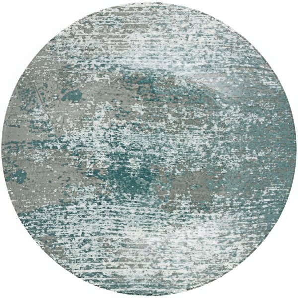 A Bauscher Smart Nordic round porcelain coupe plate with a white surface and grey accents.