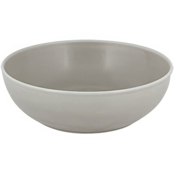 A Bauscher porcelain bowl with a grey glow on a white background.