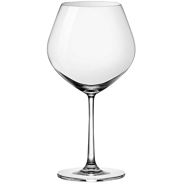 An Anchor Hocking Sondria wine glass with a stem.