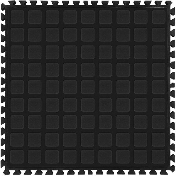 A black square tile with black squares.