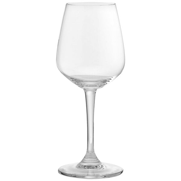 An Anchor Hocking Florentine II wine tasting glass with a stem.