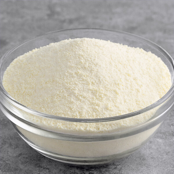 A bowl of white powder.