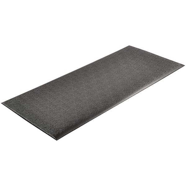 A black rectangular Notrax anti-fatigue mat with a gray pattern on a white background.