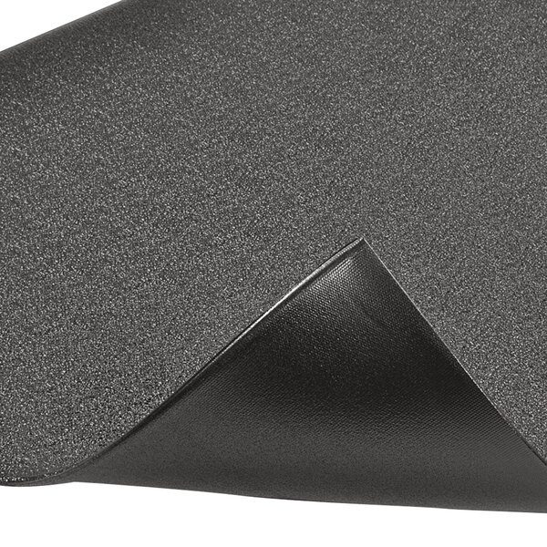 A black rubber Notrax Comfort Rest anti-fatigue mat with a pebble surface.