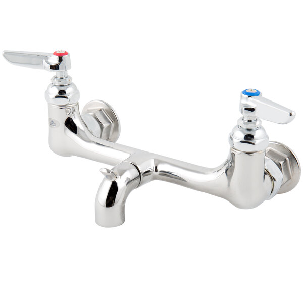 T&S B-0672-POL Wall Mount Service Sink Faucet With 2 3/8" Spout, Pail ...