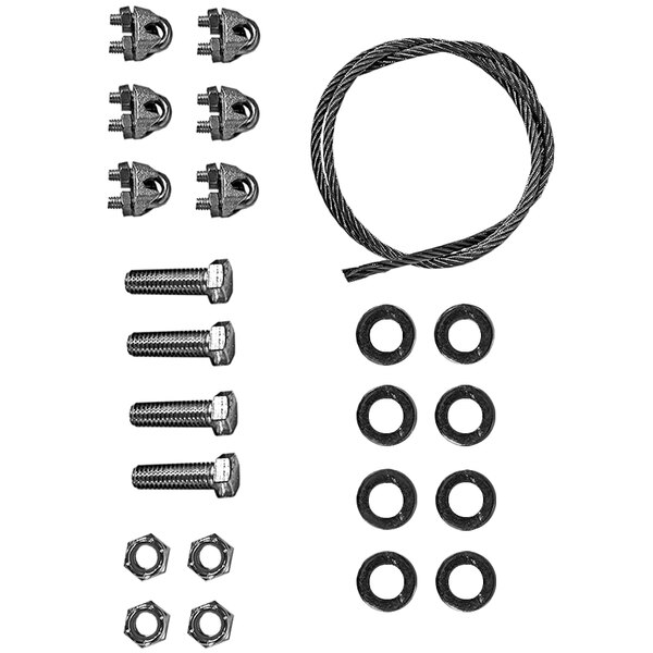 A close-up of a white powder-coated screw for an Envira-North extension mount.