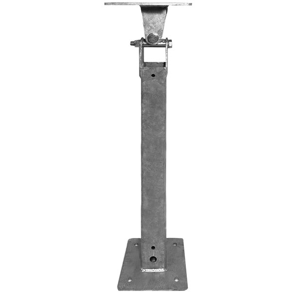 A metal pole with metal plates on the end.