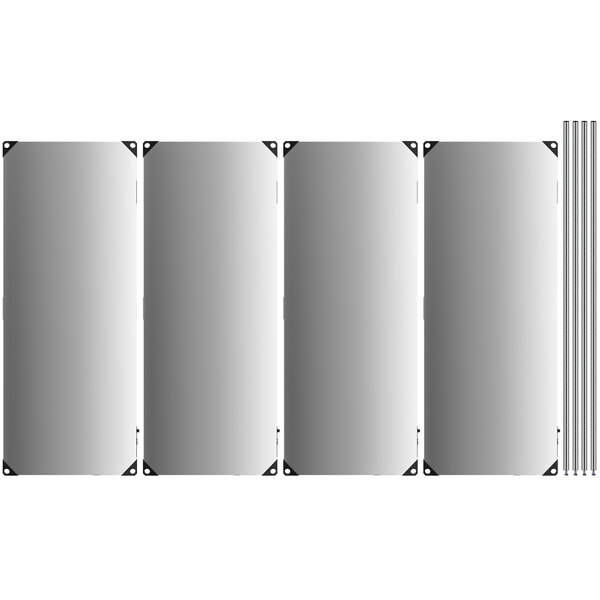 A Metro Super Erecta heated takeout station with 4 stainless steel shelves.