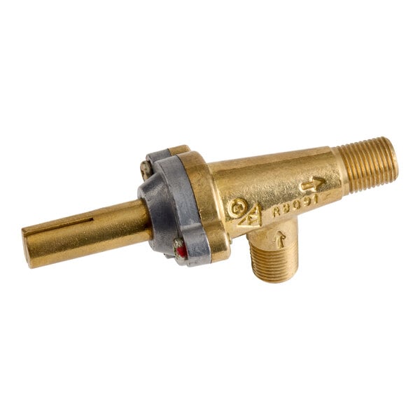 A brass stove gas valve for MainStreet Equipment E24, E36, and E60 Series.