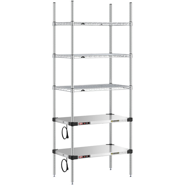 Metro Super Adjustable 2 Wire Shelving - 5-Shelf Unit, Chrome (48 X 74 X  18D)